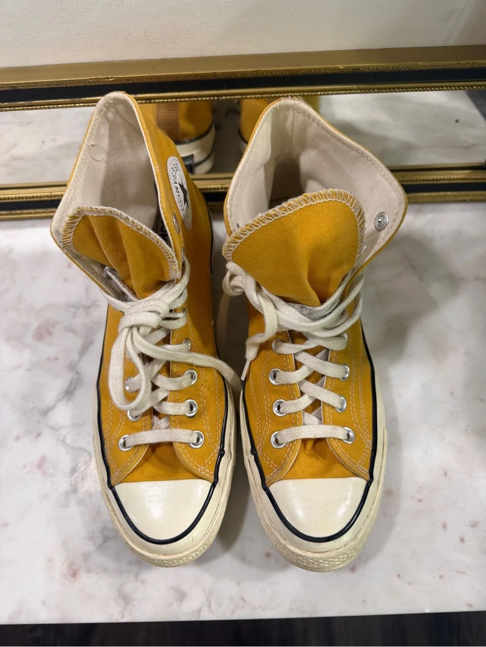 Converse High Top Sneakers US 7.5 - Mustard Canvas